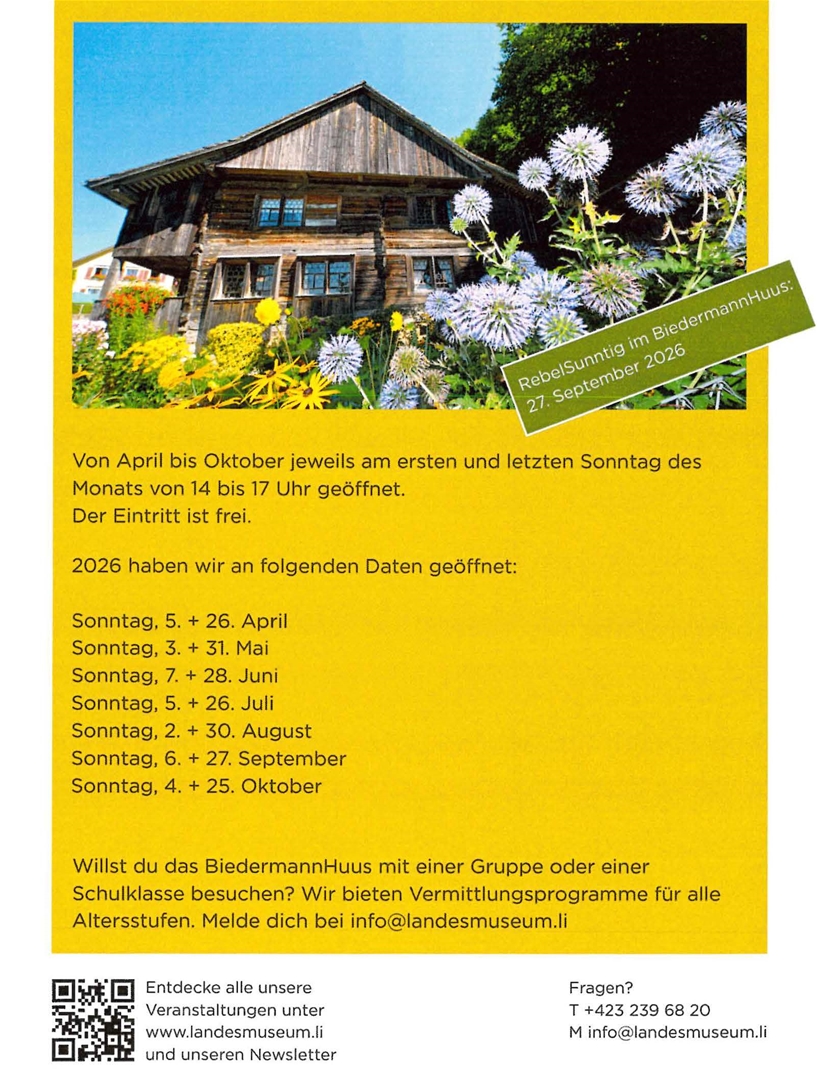 Öffnungszeiten Biedermannhaus