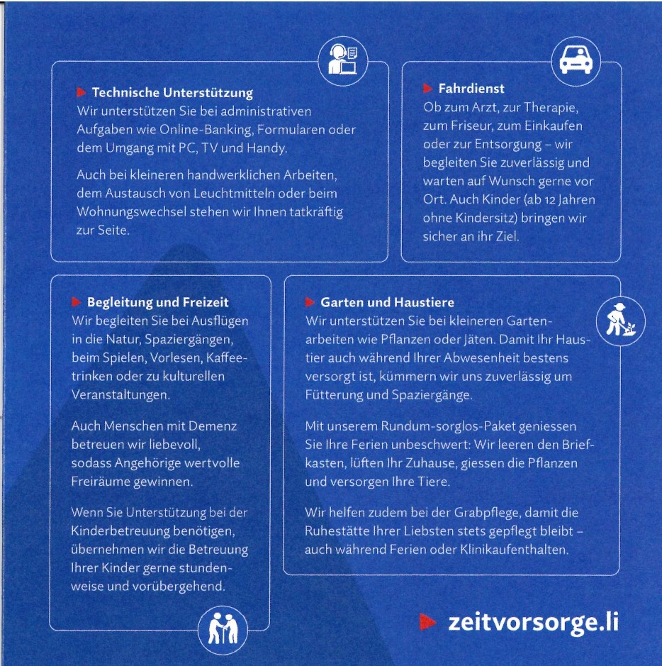 Hilfe, die zurückkomt Zeitvorsorge 